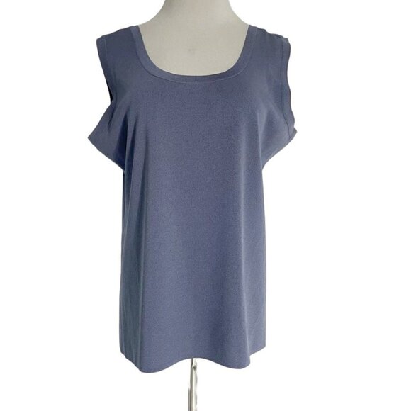 Misook XL L  Top Blouse Two Piece Set Career Colorblock Jacket Blazer Tank Top - Picture 3 of 7